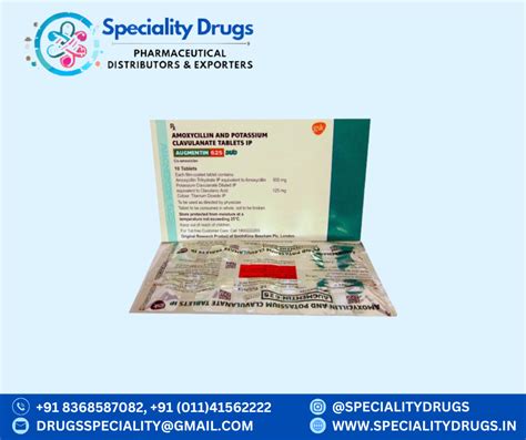 Buy Augmentin 625mg Tablet | Best Exporter| Speciality Drugs