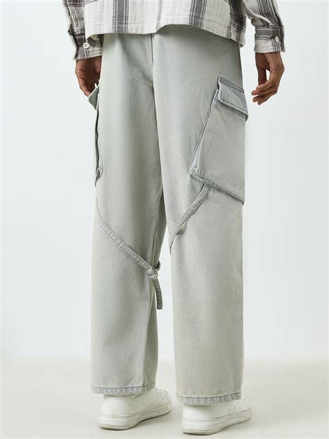 Buy Nuon Light Blue Relaxed - Fit Mid - Rise Jeans from Westside