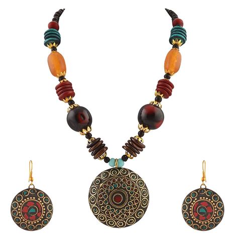 Buy Youbella Stylish Afghani Tribal Jewellery Set For Women (Multi ...