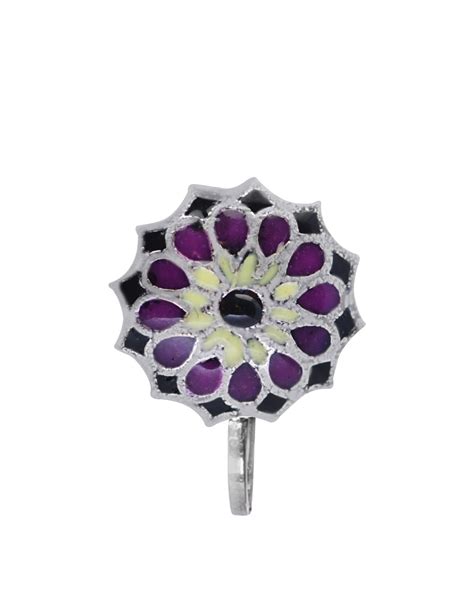 Buy abhooshan Designer and Trendy look Colorful Enamel Silver Alloy ...