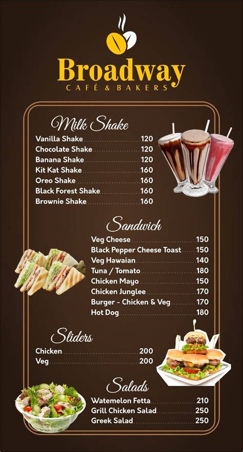 Menu at Broadway Cafe & Bakers, Calangute, shop no 1/156 Gaura vaddo ...