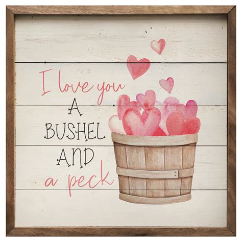 I Love You a Bushel and a Peck Wooden Art – Honeybee Home