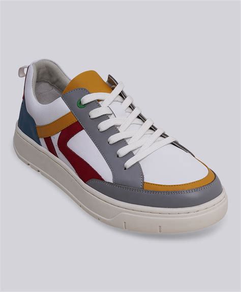 KICK ALLCORE WHITE-GREY-RED MEN SNEAKERS – Kickers