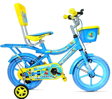 Buy Vesco Cycles 14 Inches Aqua Blue Yellow Bicycle for Kids 3 to 5 ...