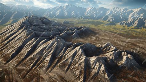 Premium Photo | Valley fault block mountains