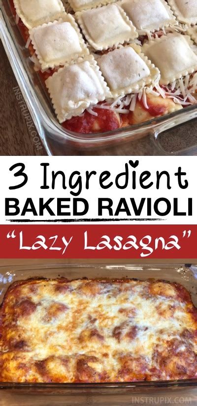 3 Ingredient Ravioli Bake (A.K.A. Lazy Lasagna)   #  