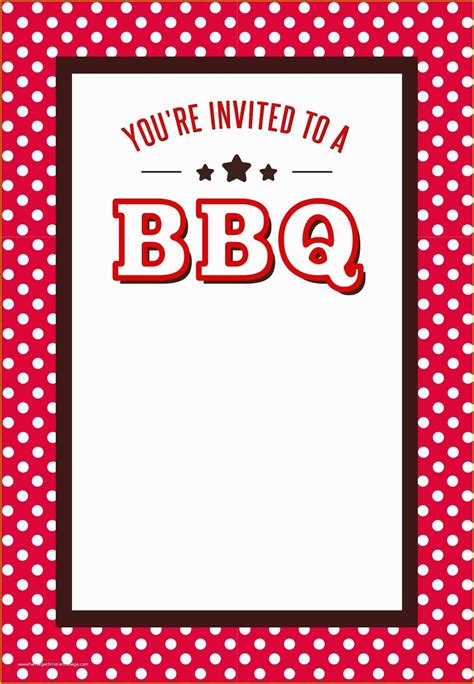 Free Bbq Invitation Template Of A Bbq Free Printable Bbq Party ...