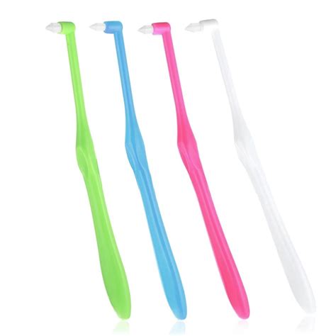 Single End Tufted Toothbrush Interspace Tooth Brush Tapered Trim Tooth ...
