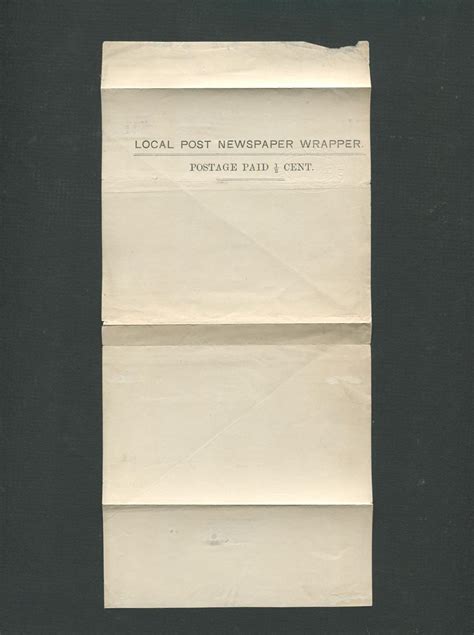 Bid Now: China Local Post - Shanghai March 1893, Newspaper Wrappers, unused, with embossed pre ...