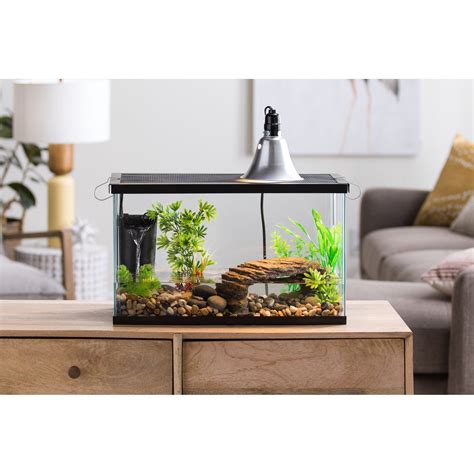Aqua Culture 10-Gallon Turtle & Aquatic Reptile Habitat Starter Kit ...