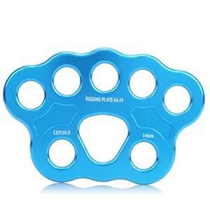 Buy HERCHR Rigging Plate, 45KN Aluminum 8‑Hole Finger Force Rigging ...