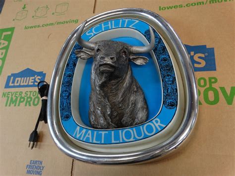 Schlitz Malt Liquor Red Eyes Bull Sign -- Antique Price Guide Details Page
