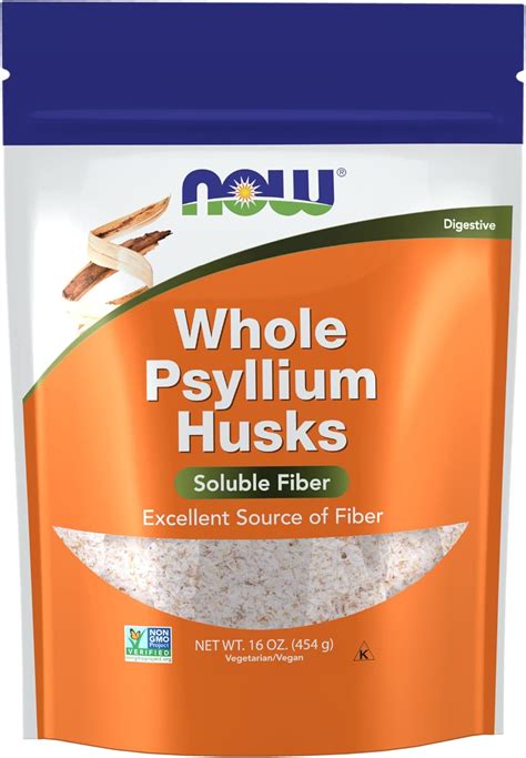 Amazon.com: NOW Foods Supplements, Whole Psyllium Husks, Non-GMO ...
