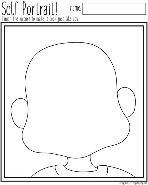 Self Portrait Printable Template