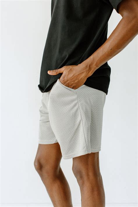 MSPP054 - Unisex Mesh Gym Shorts - Silver Grey – LA Speedy