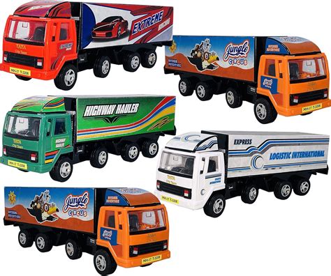 Toyify Pack Of 5 Pull Back Small Size Plastic Made Indian Vehicle Scale ...