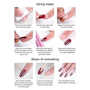 Buy ZOONA 24PCS Everlasting French Nails Artificial Nails Art Set ...