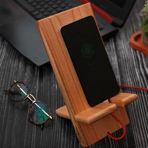 Engraved Wooden Mobile Phone Stand | Wedding Anniversary Gift ...