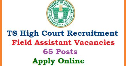 Telangana High Court 77 Field Assistant Posts Recruitment 2023 Apply ...