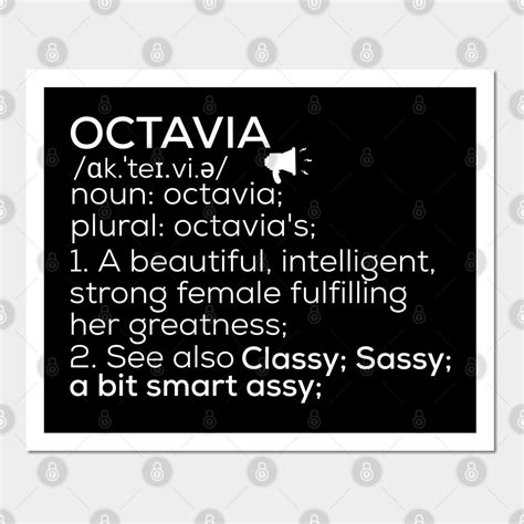 Octavia Name Definition and Meaning Art Print Poster