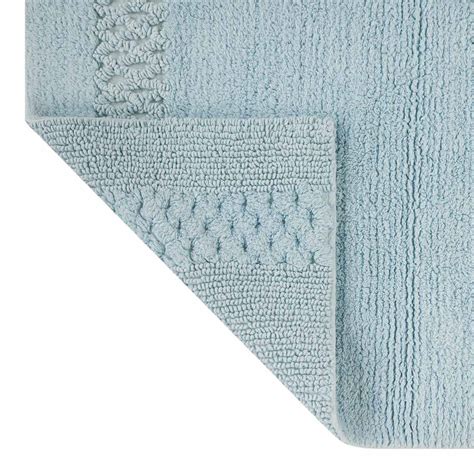 Providence Reversible Light Blue Bath Rug, 20x30