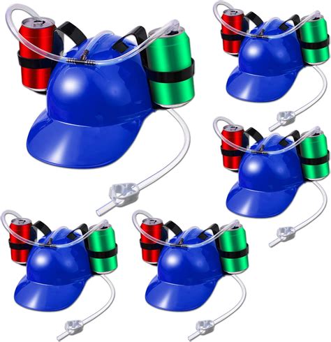 Amazon.com: 5 Pcs Beverage Helmet Soda Hat Beverage Holder Helmet with ...