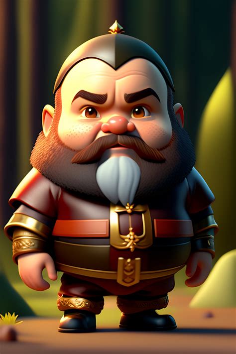 Lexica - Forest dwarf General de Gaule cute as a pixar disney character ...