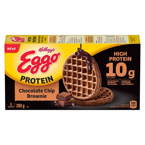 Kellogg’s Eggo Protein Chocolate Chip Brownie Waffles, EGGO PRTN CHOC ...