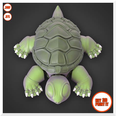 STL file River Turtle Print In Place Articulated 🐢 (3MF)・3D printer ...