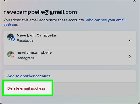 Image result for Modifier Email Facebook