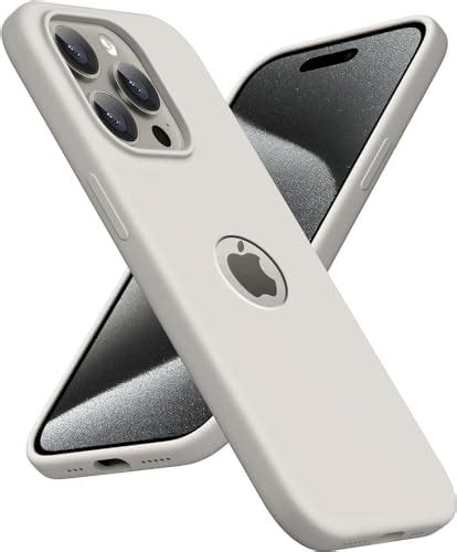 Elzzi Microfiber Logo Cut Cover Compatible for iPhone 15 Pro Max Case ...