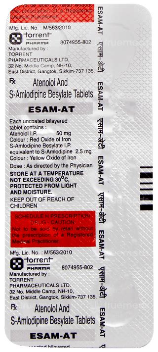 Esam At 50/2.5 MG | Order Esam At 50/2.5 MG Tablet Online at Truemeds
