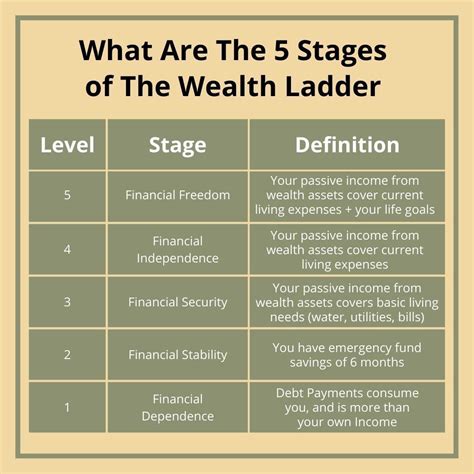 5 Stages of the Wealth Ladder Infographic