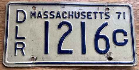 1971 Dealer DLR Massachusetts Vintage Antique License Plate Truck Car ...