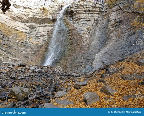 Battle Creek Falls in Autumn Stock Image - Image of morning, rockies ...
