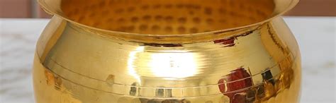 Buy Brass Handi for Cooking - Medium-Sized Utensil with 2.5L Water ...