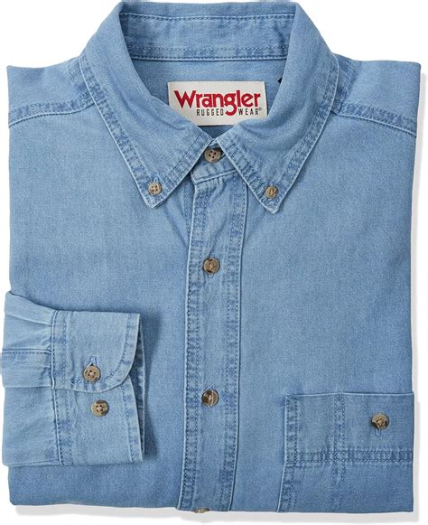 Amazon.com: Wrangler Men's Denim Shirt : Clothing, Shoes & Jewelry