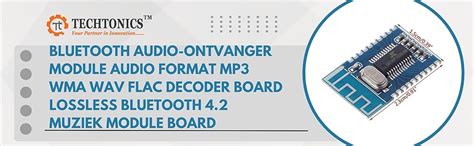 Techtonics Bluetooth Audio-ontvanger Module Audio Format MP3 WMA WAV ...