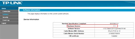 How to find the hardware version on a TP-Link device