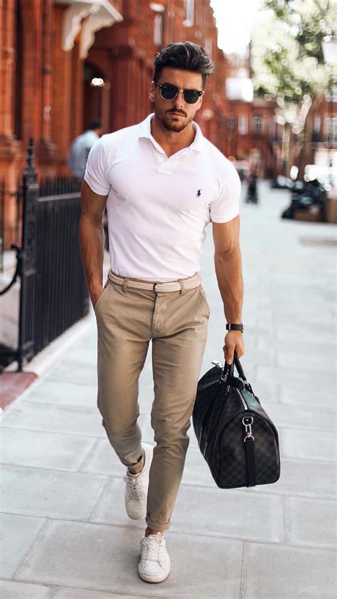 White Polo Shirt Outfit Ideas For Men | 5 Examples To Look Your Best ...