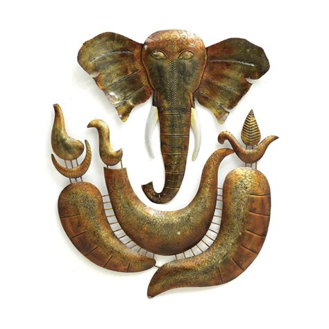 Buy Large Ganeshji Metal LED wall art online at Craftkriti.com