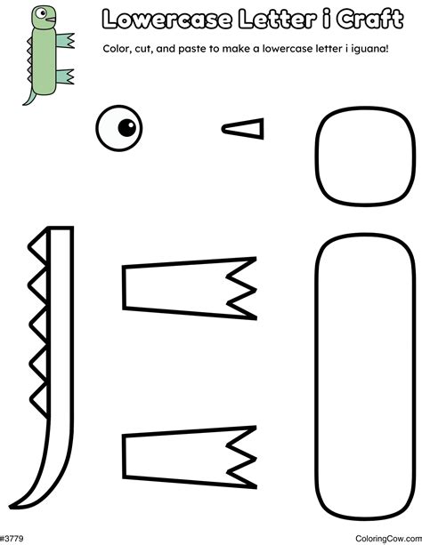 Lowercase Letter i Iguana Craft - Lowercase Letter J Craft