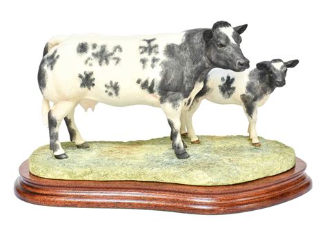 Lot 75 - Border Fine Arts 'Belgian Blue Cow and Calf'