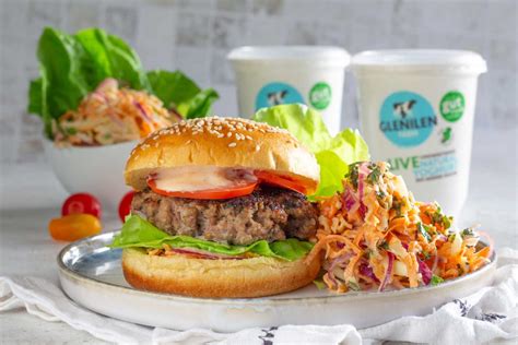 Lamb Burgers with a Yoghurt Slaw - Glenilen Farm
