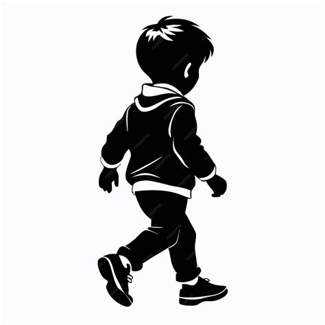 Premium Vector | Child Striding Walking Child Symbol silhouette vector ...
