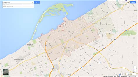Erie, Pennsylvania Map
