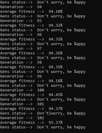 Genetic Algorithm in Python 的图像结果