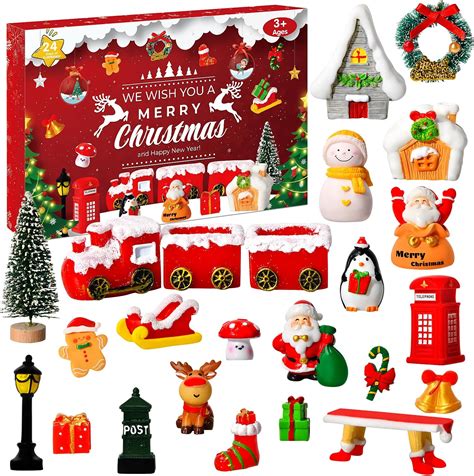 24 Pcs Advent Calendar 2025 Miniature Toys,24pcs Christmas Countdown ...