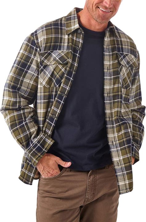 Buy Wrangler Authentics Men's Long Sleeve Sherpa Lined Shirt Jacket ...