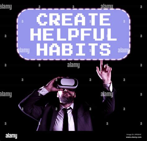 Text showing inspiration Create Helpful Habits. Business concept ...